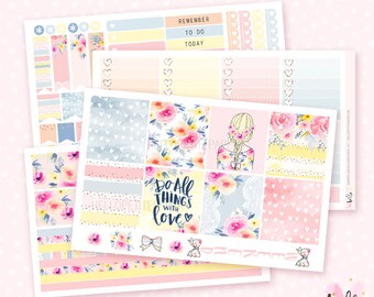 Summer Garden - 4 sticker sheet kit for the Horizontal Erin Condren planner