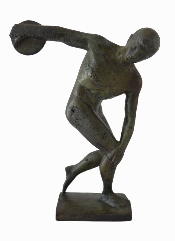 Discobolus of Myron statue ancient Greek bronze Discus thrower