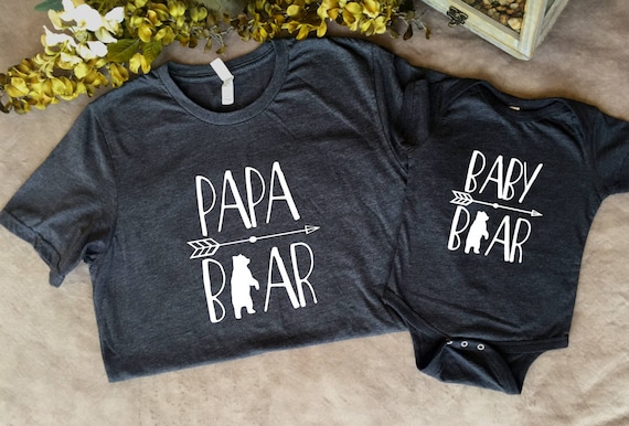 Papa Bear Baby Bear matching t shirts