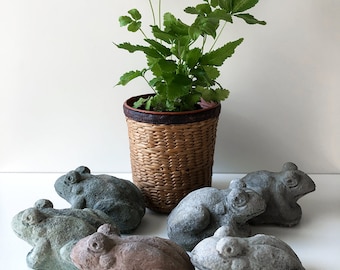 Cement Frog, Mini Frog, Terrarium Frog, Frog Statue, Garden Frog, Outdoor Frog, Frog Figurine, Pond Decor, Garden Shed, Garden Statue