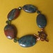 Bloodstone bracelet with copper and Swarovski rounds