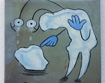 Broken Tooth! Funny souvenir tile
