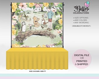 Vintage/ Classic/ Winnie / Banner / Backdrop/ Baby Shower / Step and Repeat / Print and Ship!