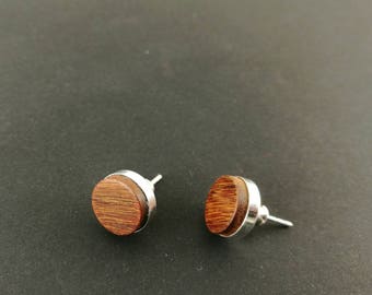 Earrings by Wūūd - Sterling Silver (925) and Natural Ipe Wood