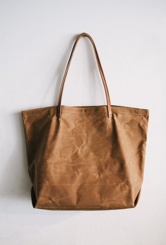 Items similar to Waxed Canvas Tote Bag on Etsy