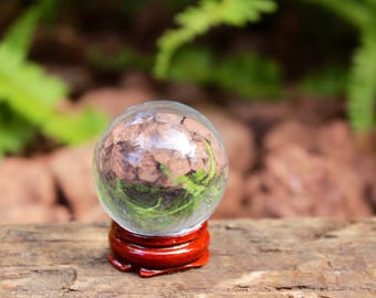 Glass quartz crystal ball