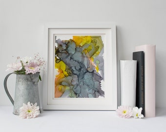 Digital Art Print | Abstract Art | Instant Download | Wall Decor | Alcohol Ink Art | Printable Art | Seascape |