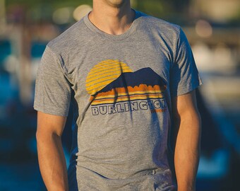 Burlington Vermont shirt screenprinted tee vintage inspired camels hump