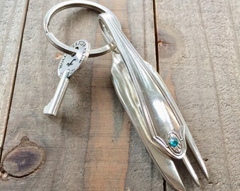 Fork Keychain| Keychain | Flatware Keychain| Silverware Keychain | Vintage Keychain| Repurposed Fork Keychain |Repurposed keychain