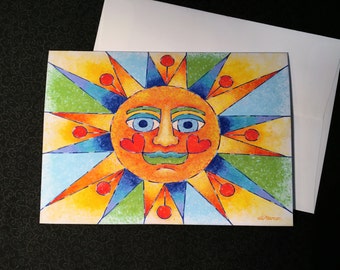 Happy Sun greeting card