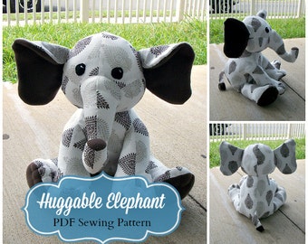 Huggable Elephant Pattern - PDF Instant Download