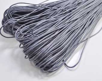 1.5mm Gray Waxed Cotton Cord, 25 metres/50 metres Gray Macrame Cord, Cotton Cording, Braided Cotton Cord, Jewelry Cord, GD319