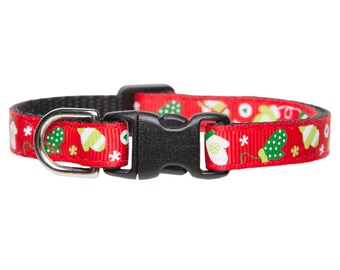 Cat Collar - "The S-Mitten" - Holiday Mitten Print