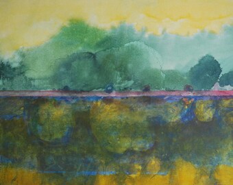 Collaboration original mixed media painting