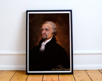 Alexander Hamilton Musical Play (Lin Manuel Miranda) Classic Painting Photoshop Poster Print