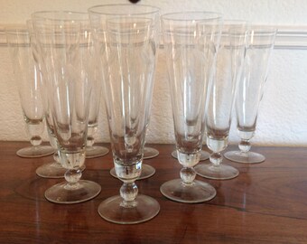 vintage etched pimms glasses