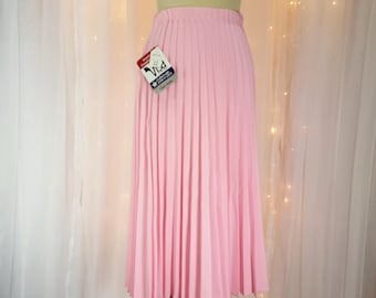 Vintage - Pleated Skirt - By Milliken - Pink - 70s / 80s - Tagged - Never Worn - New Old Stock