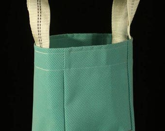 Mini bag, 100% PVC, micro perforated, upcycled fabric, woven in France by team look
