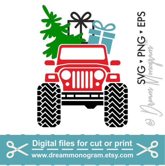 Download Jeep Svg / Christmas Svg / Christmas Tree Svg / Red truck ...