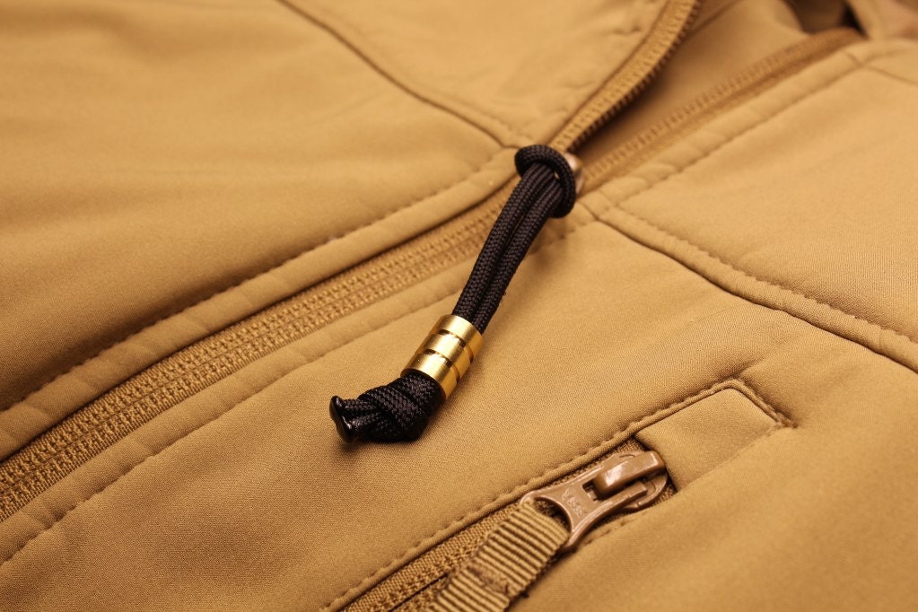 Medium Brass Lanyard Bead With Two Grooves and a Free Paracord