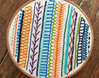 Modern Embroidery Sampler 6''