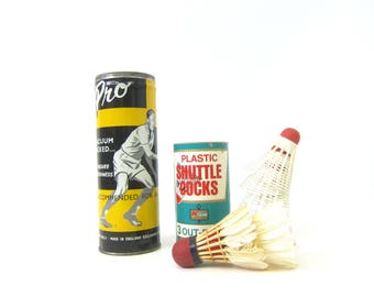 Badminton Plastic & Feather Shuttlecocks and Tennis Advertising Cans Sports Sporting Den Decor Athletic photo prop