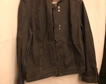 Liz claiborn Womens gray denim jacket.