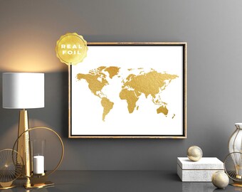 more colors gold world map