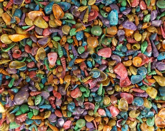 0.75" - 1" Extra Small Dyed India Mix, 1 Pound, Bulk, India