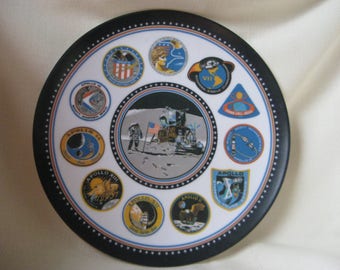 Vintage Texas Ware Moon Landing Plate