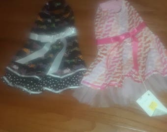2 dresses only 1 of each left 2 for 15 dollars made and ready to ship size x small