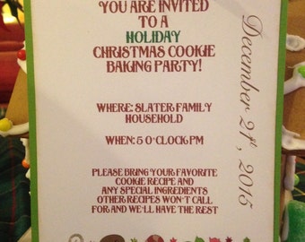 Cookie Baking Invitation (Customizable)