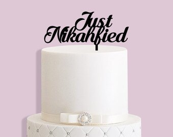 Just Nikahfied Wedding Cake Topper