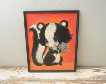 PBN Skunk Paint by Number Painting