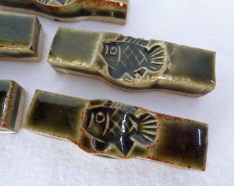 1289 :“Hashi-Oki” Chopstick Rests set 5,Vintage ArtCraft Chopstick Rests,Japanese ceramic Chopstick Holders HashiOki,Handcrafted in Japan