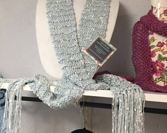 Hand Knit Silk Scarf