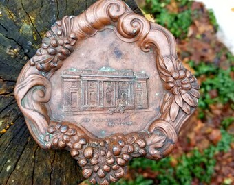 5" Brass "New Post Office, Flint, Mich" Ash Tray