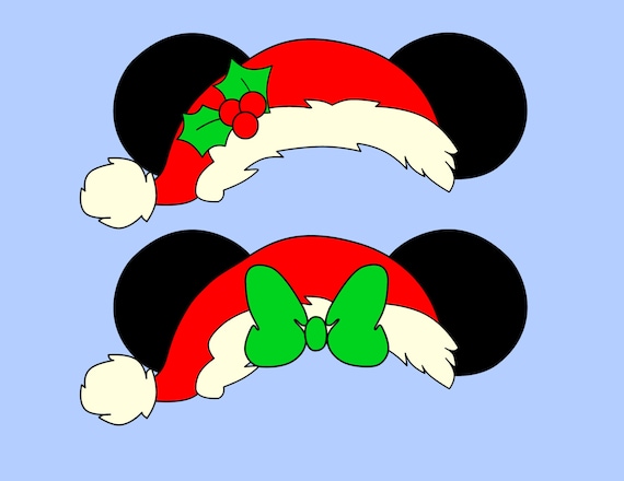 Mickey y Minnie Mouse Navidad Photo Booth Props