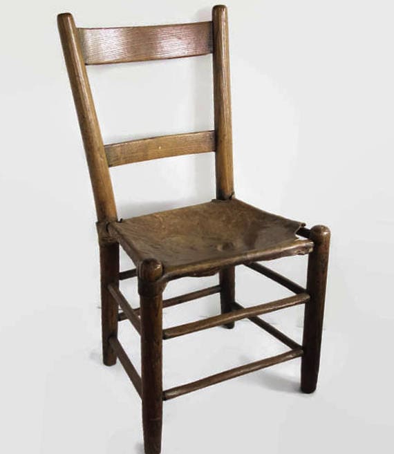 Antique Ladder Back Chair Rawhide Seat Rustic Primitive Description. Antique ladder back chair ... - Antique Ladder Back Chair Rawhide Seat Rustic Primitive