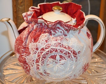 SMALL SIZED Tea Cozy fits a 4-5 cup teapot.