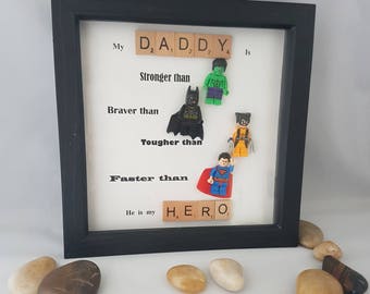 lego superhero frame for dad