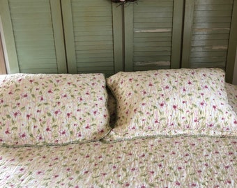 Vintage Floral Quilt and Shams Queen/King