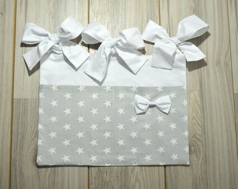 Crib Organizer, 2 Pockets, 100% Cotton