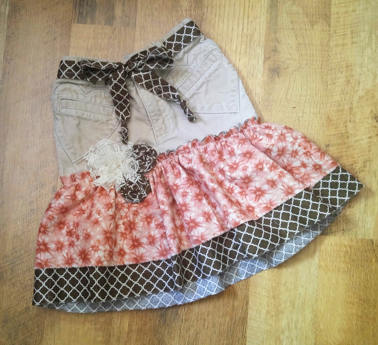 Repurposed skirt upcycled Girls skirts Upcycled Recycled