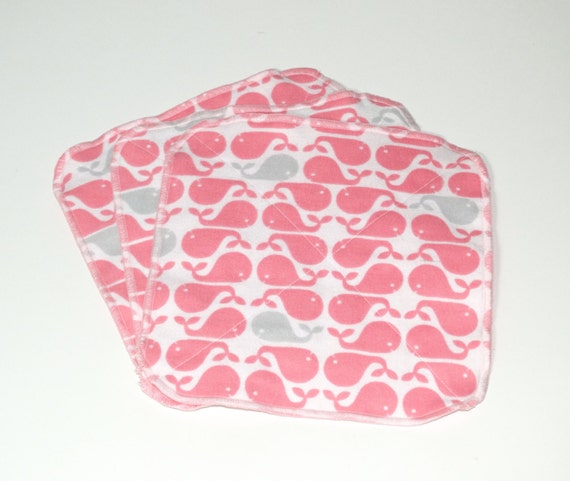 Printed Footie - Pink Whales main image 1