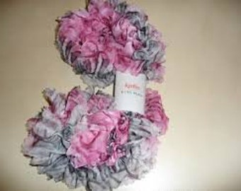 Tulle fabric ruffled scarf various colors