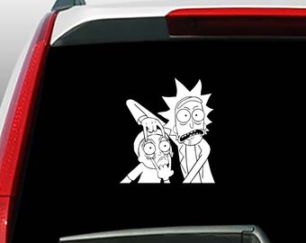 Rick and Morty 6" Decal // White vinyl sticker