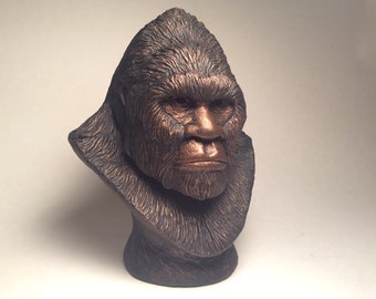 Bigfoot Sasquatch Sculpture Bust Forest Legend