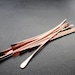 Double Paddle Pins Sterling Silver, Oxidized Sterling, Copper, Oxidized Copper or NuGold Brass 20 Gauge- 25pcs You Choose Size