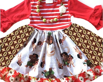 Moana dress Disney Princess dress Christmas dress Princess dress Momi boutique custom dress